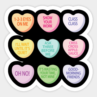 Funny Teacher Valentines Day Conversation Heart School Sticker